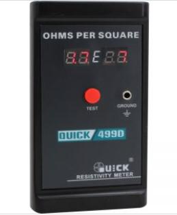 QUICK 499D デジタル 表面抵抗率＆接地抵抗テスター (10^2.5〜10^12.5 Ω / ASTM D-257準拠)