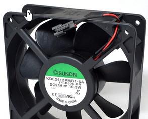 Sunon KDE2412PMB1-6A 120x120x38mm 24VDC 0.28A Industrial Brushless Axial Cooling Fan (108 CFM / 3100 RPM / Dual Ball Bearing)