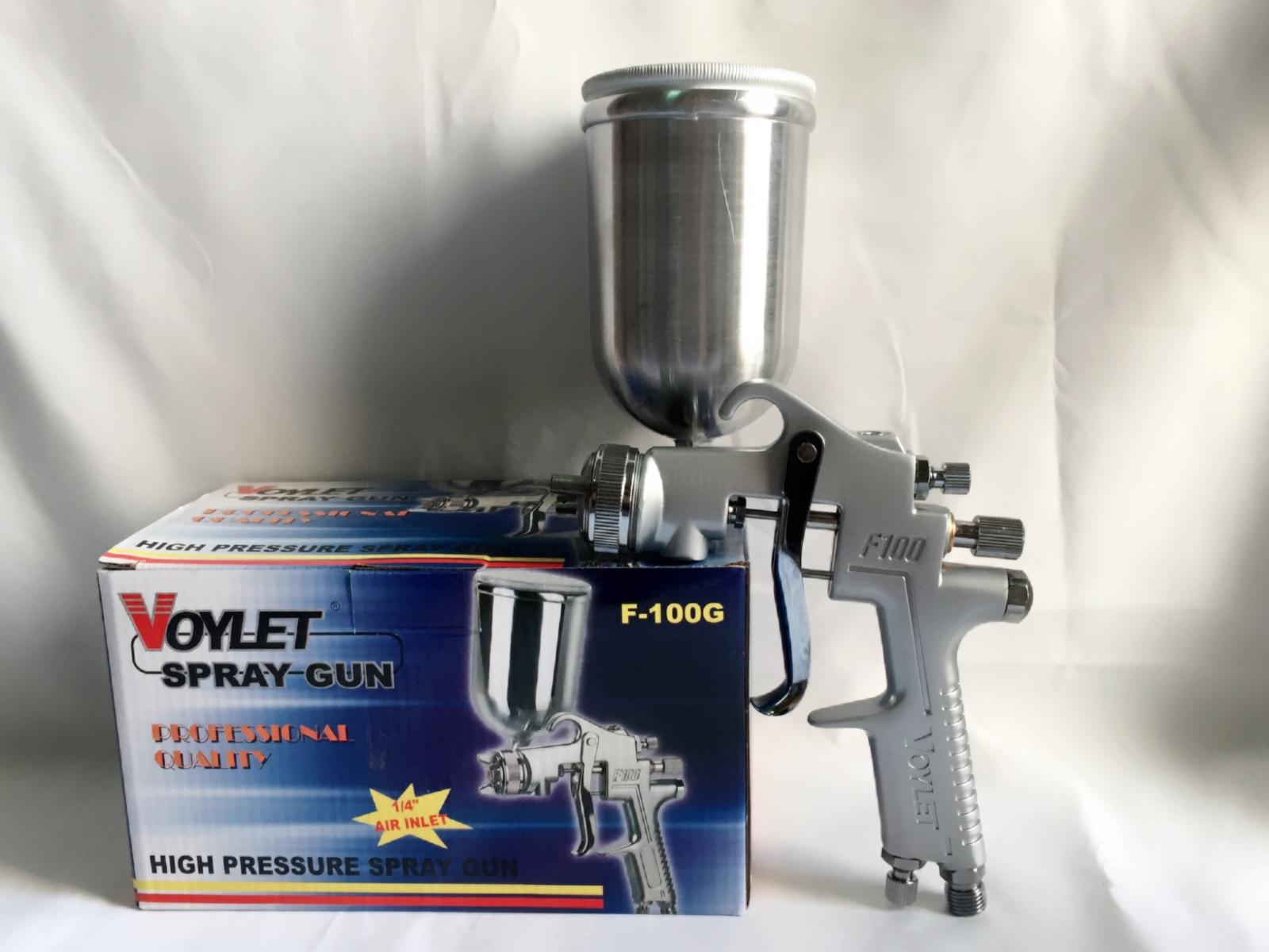 Vitule Voylet F100 Gravity-Feed Pneumatic Paint Spray Gun (400ml Aluminum Cup)
