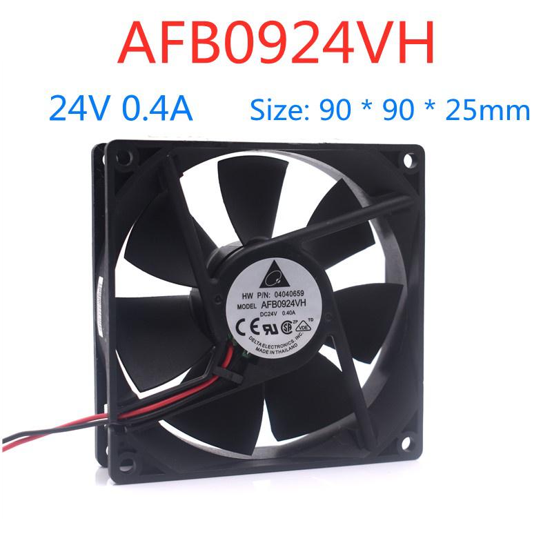 델타 Delta AFB0924VH 92x92x25mm 24V DC 듀얼 볼 베어링 고풍량 산업용 냉각팬 (0.40A / 67.8 CFM)