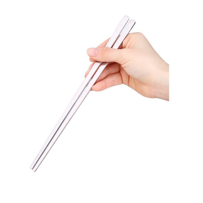 Flat Solid SUS 304 Stainless Steel Korean Chopsticks