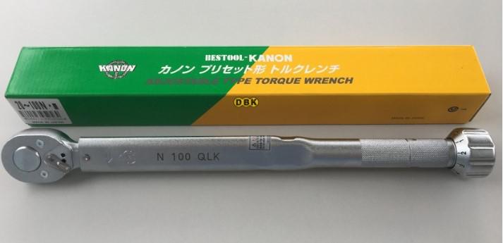 Kanon Nakamura N100QLK (N1000QLK) 1/2" Square Drive 20 - 100 Nm Adjustable Click-Type Torque Wrench (±3% Accuracy / Made in Japan)