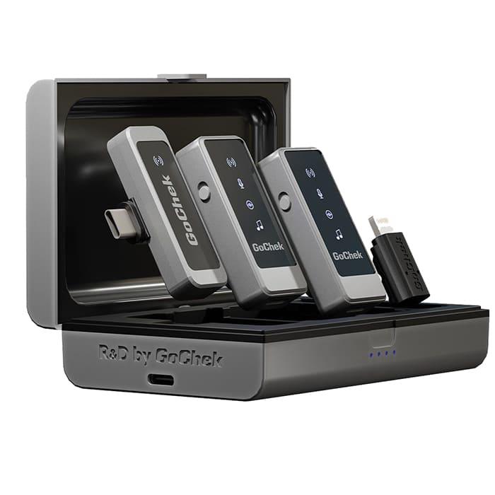 GoChek Ultra S24 ワイヤレス ピンマイク (Smart CSC 2.0 ノイズリダクション / Lightning＆Type-C対応)