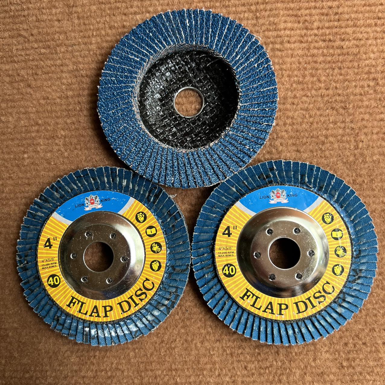 Lionking A60 フラップディスク 研磨ホイール 125x16mm - ブルー