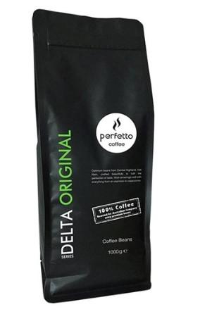 Perfetto Delta Series Original 1000g (1kg) 100% Pure Medium-Roast Ground Arabica Coffee (Espresso Machine Grind / Balanced Aroma & Mild Acidity)