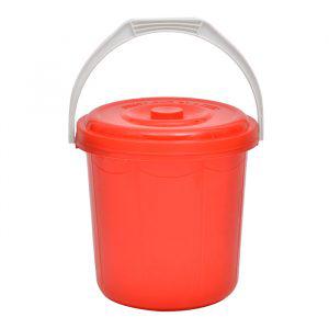 Song Long 20L 密閉フタ付 高耐久 レッド バケツ・プラスチックペール缶 (高強度バージンPP / スチール製ワイヤーハンドル / 耐薬品性)