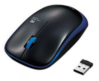 エレコム ELECOM M-IR07DRBU 抗菌 2.4GHz ワイヤレス IR LED 静音マウス - ブルー (1200 DPI / JSA認証 / 超省電力)