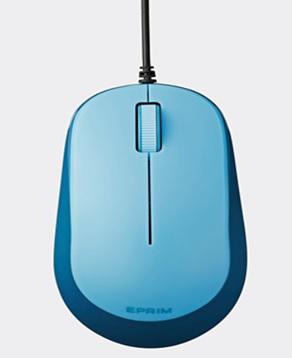 エレコム ELECOM M-Y8UBBU BlueLED 3ボタン 有線光学式マウス 1600dpi (ブルー)