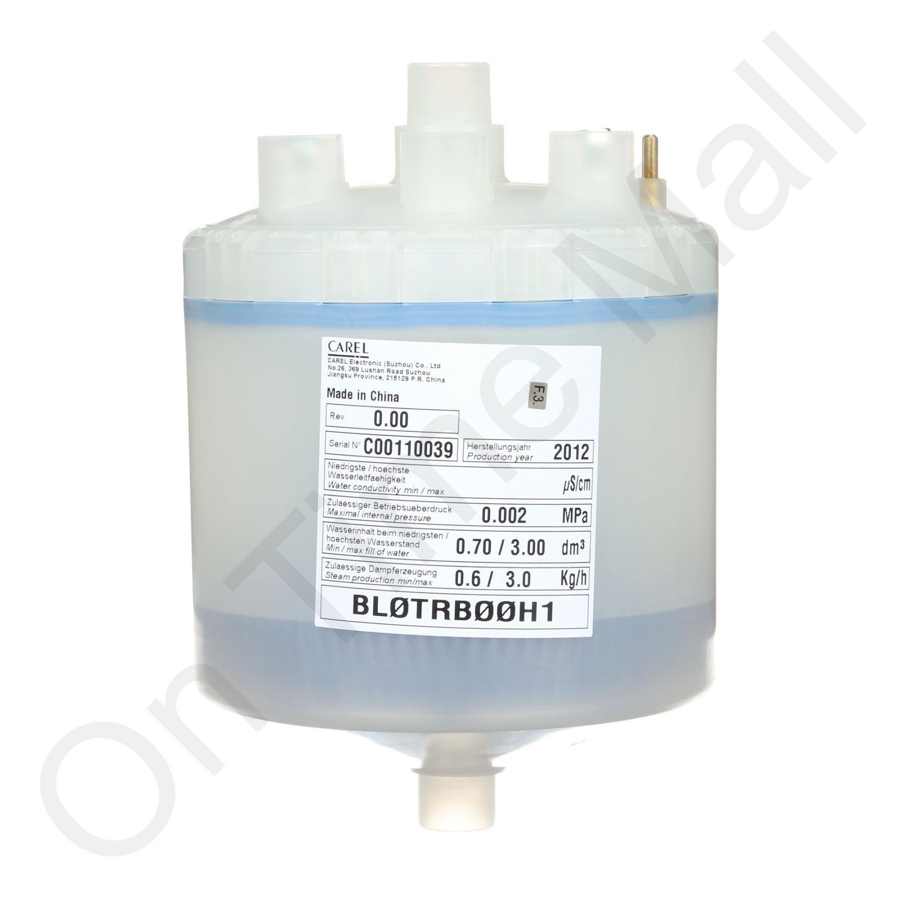 カレル (CAREL) BL0T1C00H1 humiSteam 等温 電極式 蒸気 加湿器 シリンダー ボイラー缶 (加湿量 1〜3 kg/h / 単相 230V / 難燃性 耐熱樹脂 ＆ ステンレス電極 / クリーンルーム・HVAC空調用 / イタリア製)