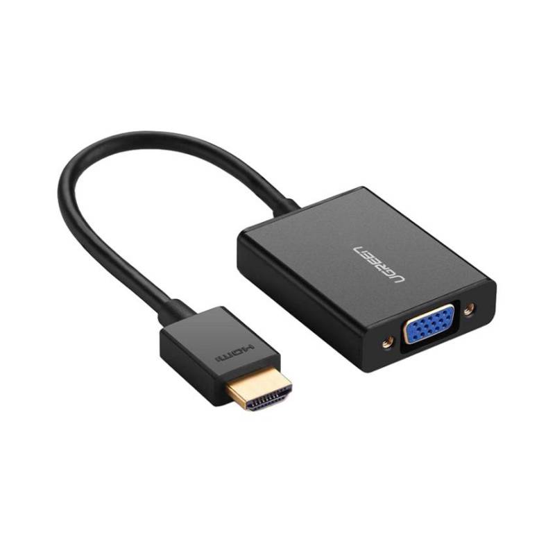 Ugreen 40233 HDMI to VGA 変換アダプタ（3.5mm オーディオ出力＆Micro USB給電ポート付き）