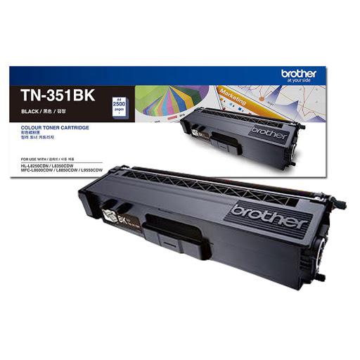 Brother TN-351BK Genuine Black Toner Cartridge (2,500 Pages / HL-L8250CDN, HL-L8350CDW, MFC-L8850CDW)
