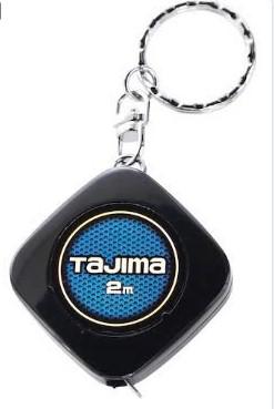 Tajima KC-20 2-Meter Compact Pocket Steel Tape Measure with Auto-Lock (High-Impact ABS / Class 1 Precision / Keyring / Made in Japan)