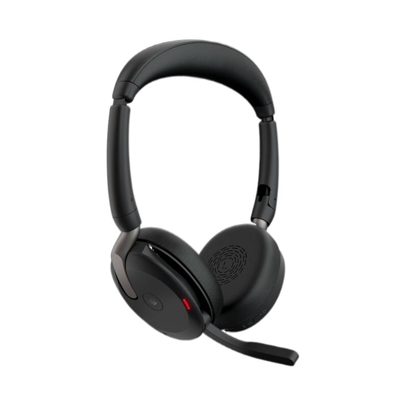 Jabra Evolve2 65 Flex ステレオ 折りたたみ式 ワイヤレス ANC Bluetooth ヘッドセット (ハイブリッドANC / 6マイク搭載 / 最長32時間バッテリー / Teams認証)
