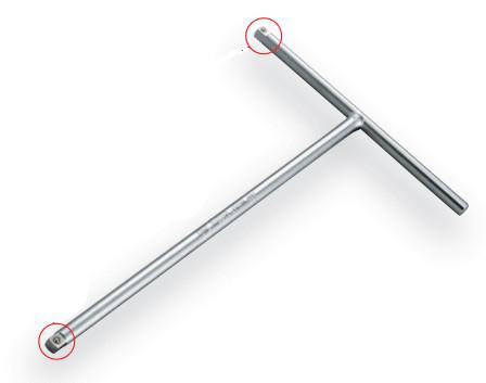TONE HPTHW-06 6mm T-Handle Hex Key Allen Wrench (L300 x H190mm / Sliding T-Bar / Chrome-Vanadium Steel / Made in Japan)