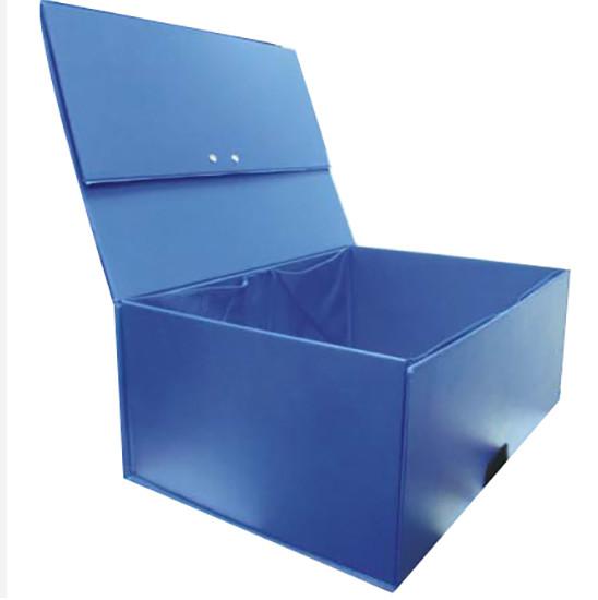 Tra My A4 Document Storage Box File 30cm Spine Width (Blue Simili Cover / Heavy-Duty Archiving)