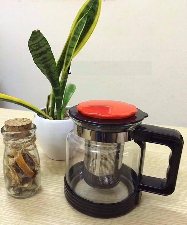 耐熱ガラス ティーポット 304ステンレス製茶こし付き 急須 (600ml〜1300ml)