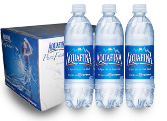 ペプシコ Aquafina アクアフィーナ 500ml ピュアウォーター (1ケース 24本入 / Hydro-7 高度7段階ろ過水)