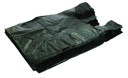 Heavy-Duty PE Plastic Shopping Bags with Reinforced Black Loop Handles (Capacity 5kg / 10kg / 15kg / 20kg)