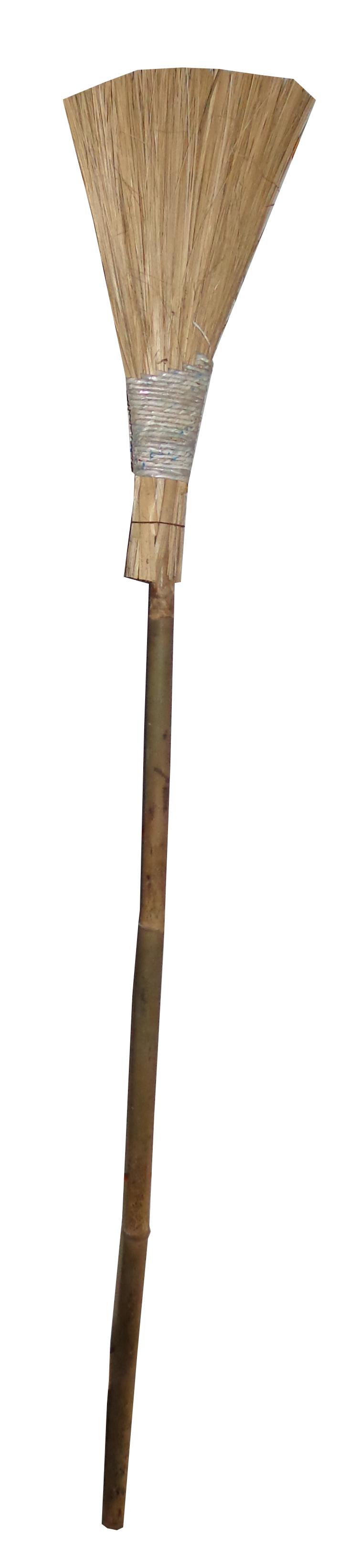 天然竹製 木柄 竹ぼうき（屋外清掃用ほうき）