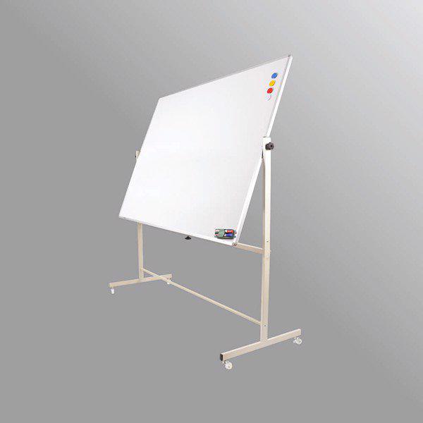1200x2400mm 360度可旋转移动式双面磁性白板 (韩国进口烤漆磁性钢板 / 5x5cm坐标网格 / 重型刹车万向轮移动支架)