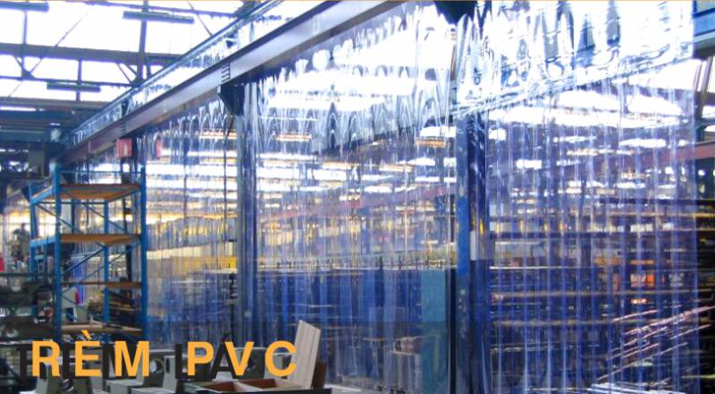 工業用 高透明 軟質 PVC ビニールストリップカーテン (冷気遮断 / 防塵・防虫・防風 / クリーンルーム・冷凍冷蔵倉庫用)
