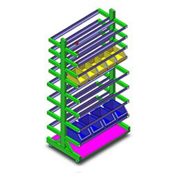 Double-Sided Product Tray Rack GKM4-2M
