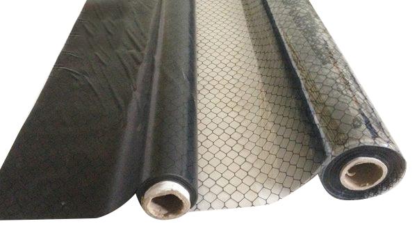 0.3mm x 1370mm x 30m ESD 정전기 방지 격자 카본망 투명 PVC 시트 롤 커튼