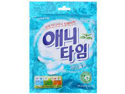 Lotte Anytime Sugar-Free Cool Mint Hard Candies (60g Bag / 3-Layer Refreshing Herbal Lozenges / Made in Korea)