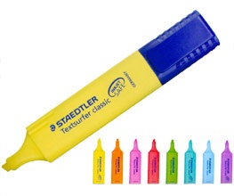 德国施德楼 Staedtler Textsurfer Classic 364 大容量荧光笔 - 黄色 (10支/盒)