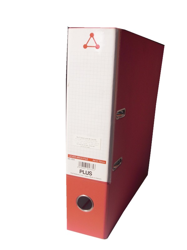 Plus Lever Arch File A4-7cm - Red