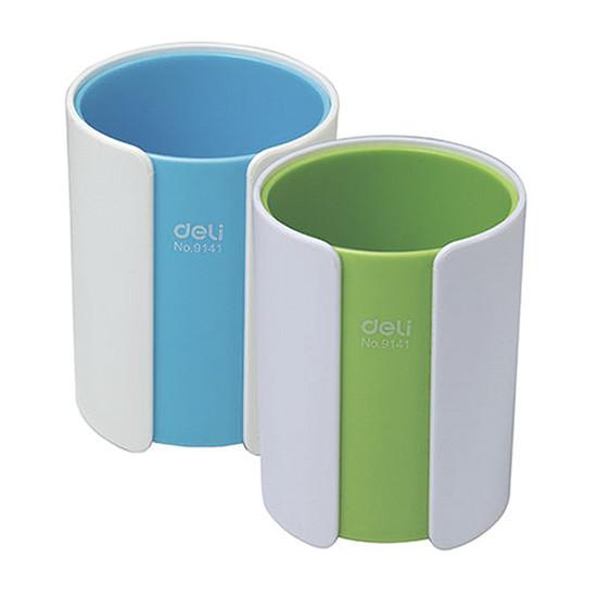 得力 Deli 9141 圆形金属网格办公笔筒