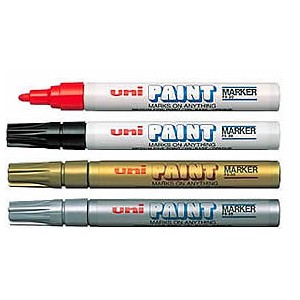 유니 페인트 마커 PX-21S 미세 원형 팁 0.8-1.2mm 빨간색 (20자루 1박스)