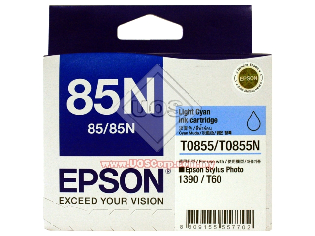 Epson T0855 インクカートリッジ - ライトシアン