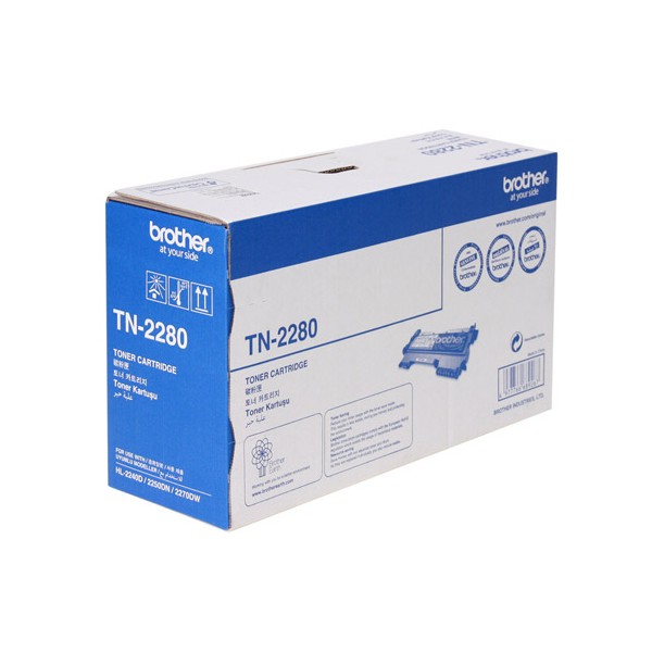 Brother TN-2280 High-Yield Black Laser Toner Cartridge (Yield ~2,600 Pages / for HL-2240D, HL-2250DN, HL-2270DW, MFC-7360, DCP-7060D)