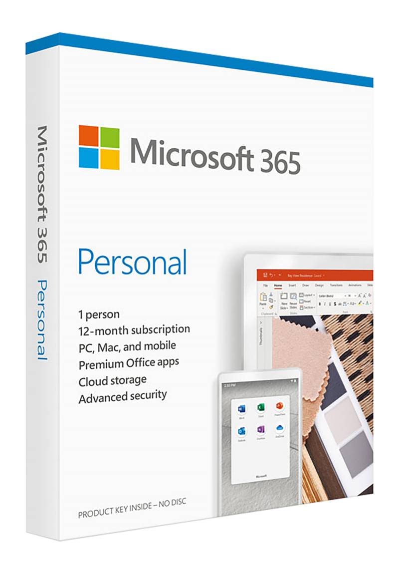 マイクロソフト (Microsoft) 365 Personal (個人向け) 1年版 サブスクリプション (1ユーザー / 同時5台利用可能 / 1TB OneDrive クラウド / Win Mac iOS Android 対応)