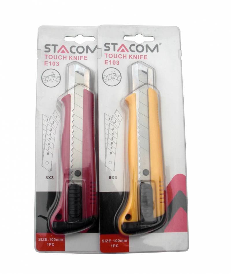 Stacom E103 30-Degree Precision Craft & Carving Art Knife with 2 Blades (Compatible with SDI 1404 & Deli 2011)