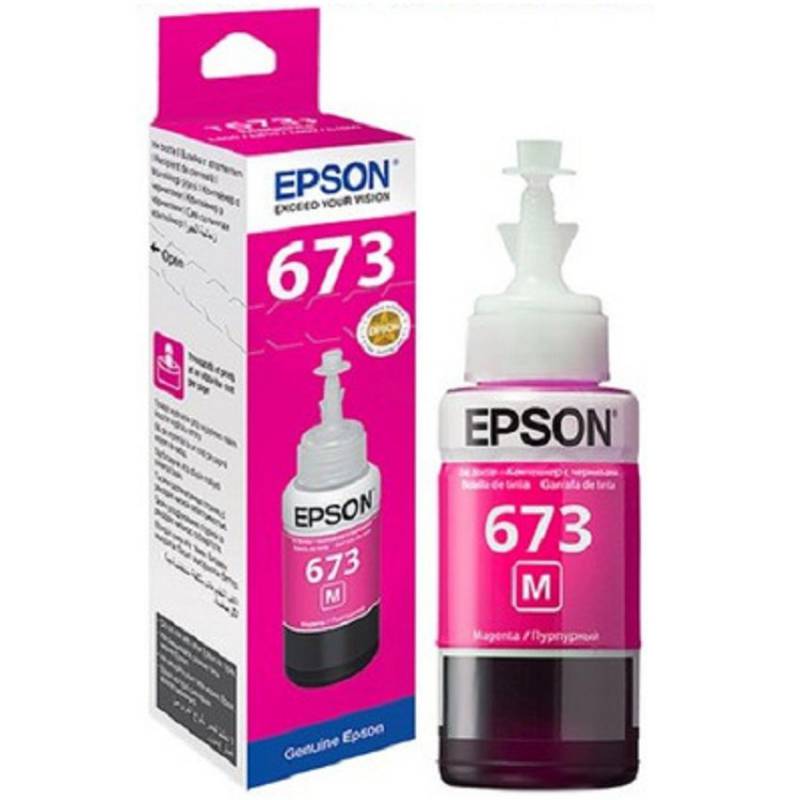 エプソン (EPSON) T6733 (T673) マゼンタ 染料 純正 インクボトル 70ml (L800 / L805 / L850 / L1800 6色 エコタンク フォトプリンター用 / 高耐候性写真画質)