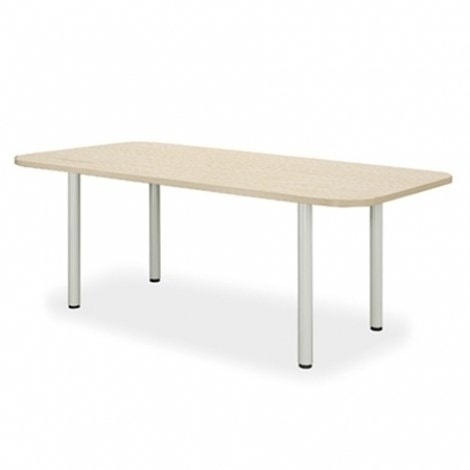 Hoa Phat BH18-CT 1800mm Round Tubular Steel Leg Conference Table (1800 x 900 x 750mm / Melamine Top / 6-8 Persons)