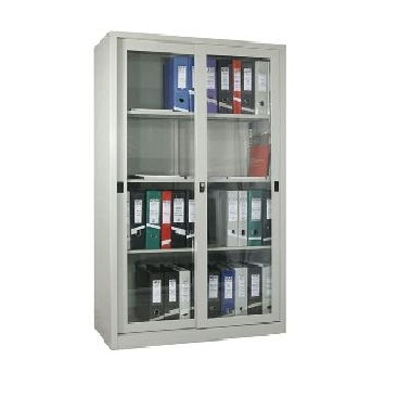 TL05 Sliding Glass Door Steel Office Document Filing Cabinet (915x452x1830mm)
