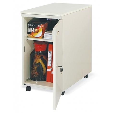 HS02 410 x 600 x 670mm Mobile Steel Under-Desk File Pedestal Cabinet with Key Lock & Swivel Casters