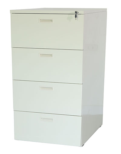 TK-4N-B 4-Compartment Modular Steel Locker Cabinet with Individual Cylinder Locks & Name Tag Holders