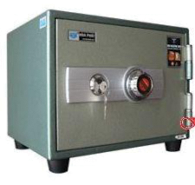 Hoa Phat KS35N 35kg Fireproof Security Safe with Mechanical Dial & Key Lock (Heat-Resistant Concrete Layer / Internal Drawer & Wheels)