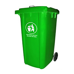 HDPE 60L 産業用ゴミ箱 - グリーン