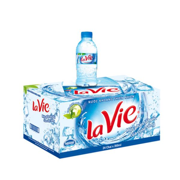 ネスレ La Vie 350ml 天然ミネラルウォーター (24本入/ケース / カルシウム・マグネシウム含有 / 会議用PETボトル)