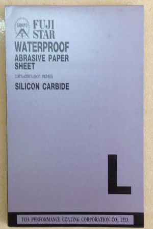 Fujistar Grit #120 Waterproof Silicon Carbide Sandpaper Sheet 230x280mm (Latex Paper Backing / Medium Sanding / Wet & Dry / Made in Japan)