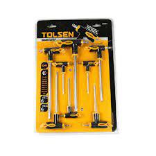 Tolsen 20062 8-Piece T-Handle Hex Key Set