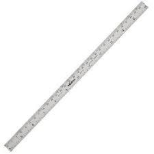 Mitutoyo 182-303 200mm (8") Rigid Stainless Steel Precision Workshop Rule (Metric Graduations / Satin Chrome Finish)