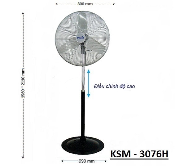 Dasin KSM-3076H-380V 산업용 스탠드 선풍기