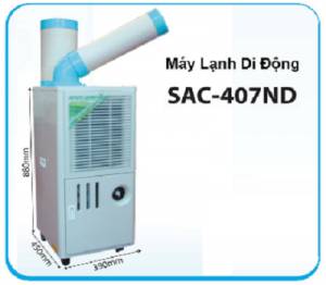 나카토미 Nakatomi SAC-407ND 이동식 스팟 에어컨 단일 덕트 (8,500 BTU / 2,500W)