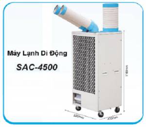 나카토미 Nakatomi SAC-4500 고성능 산업용 이동식 스팟 에어컨 (4.5kW / 15,300 BTU / 듀얼 플렉시블 덕트 / 220V)